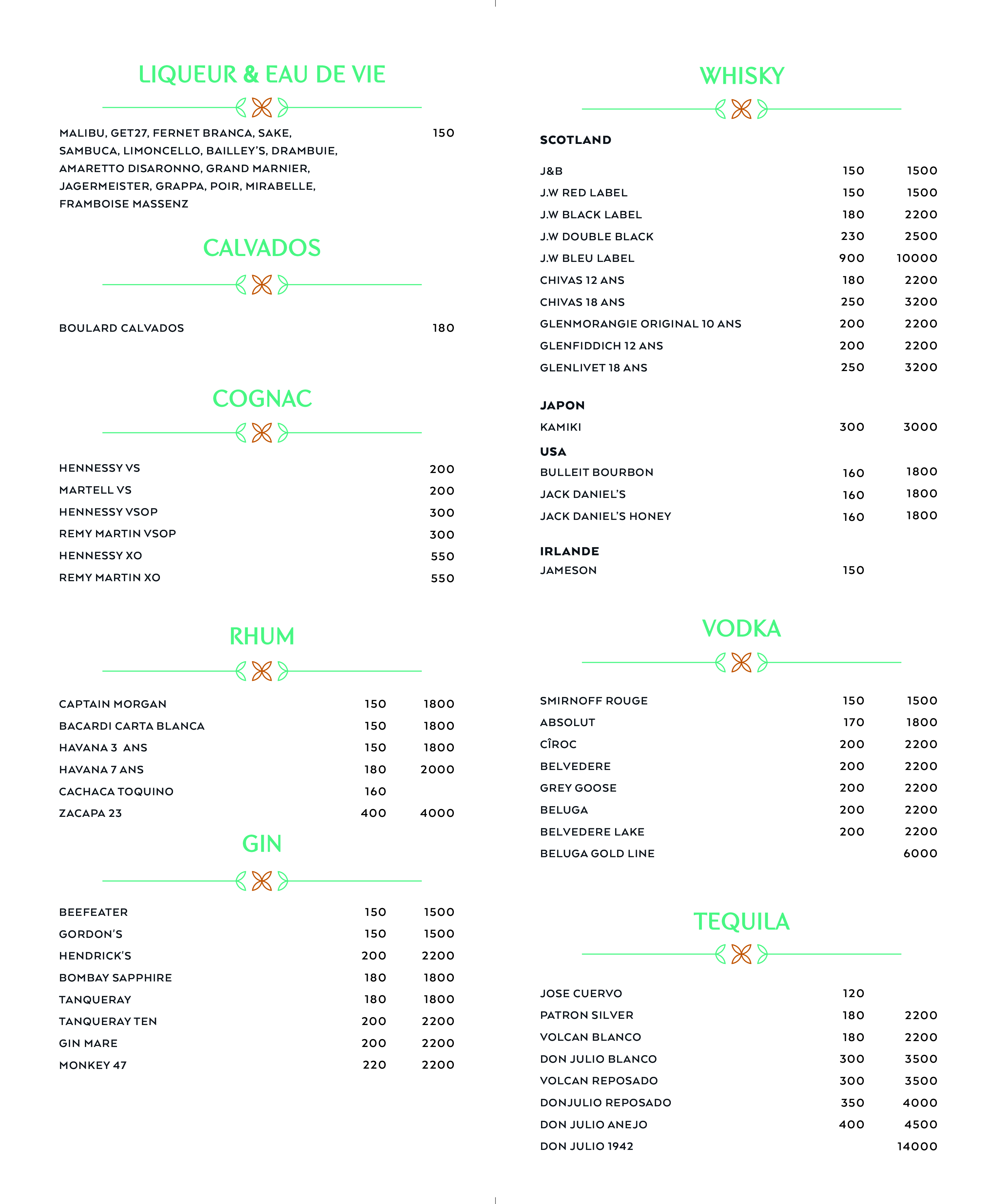 Safran by Koya menu page 8