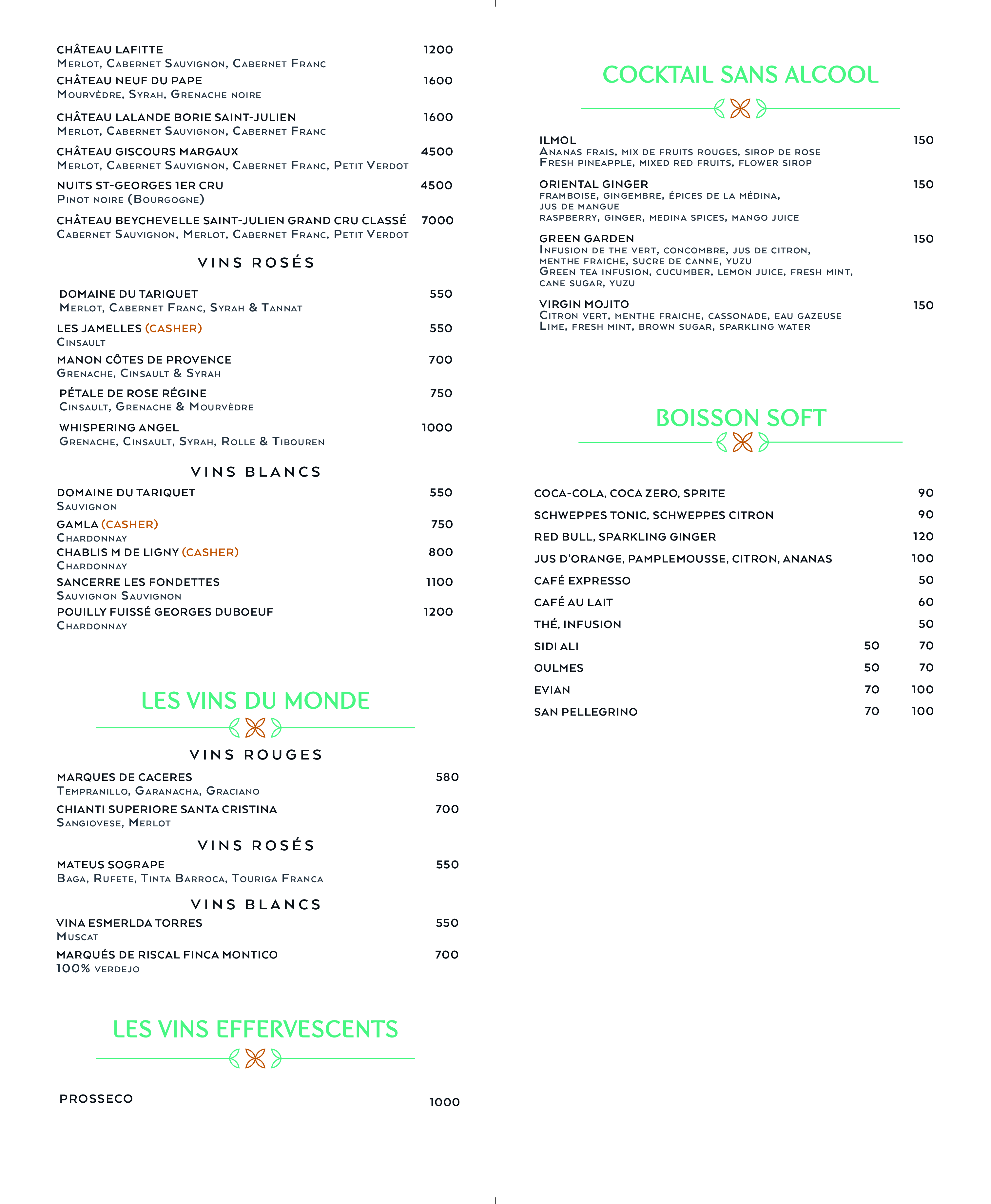 Safran by Koya menu page 6