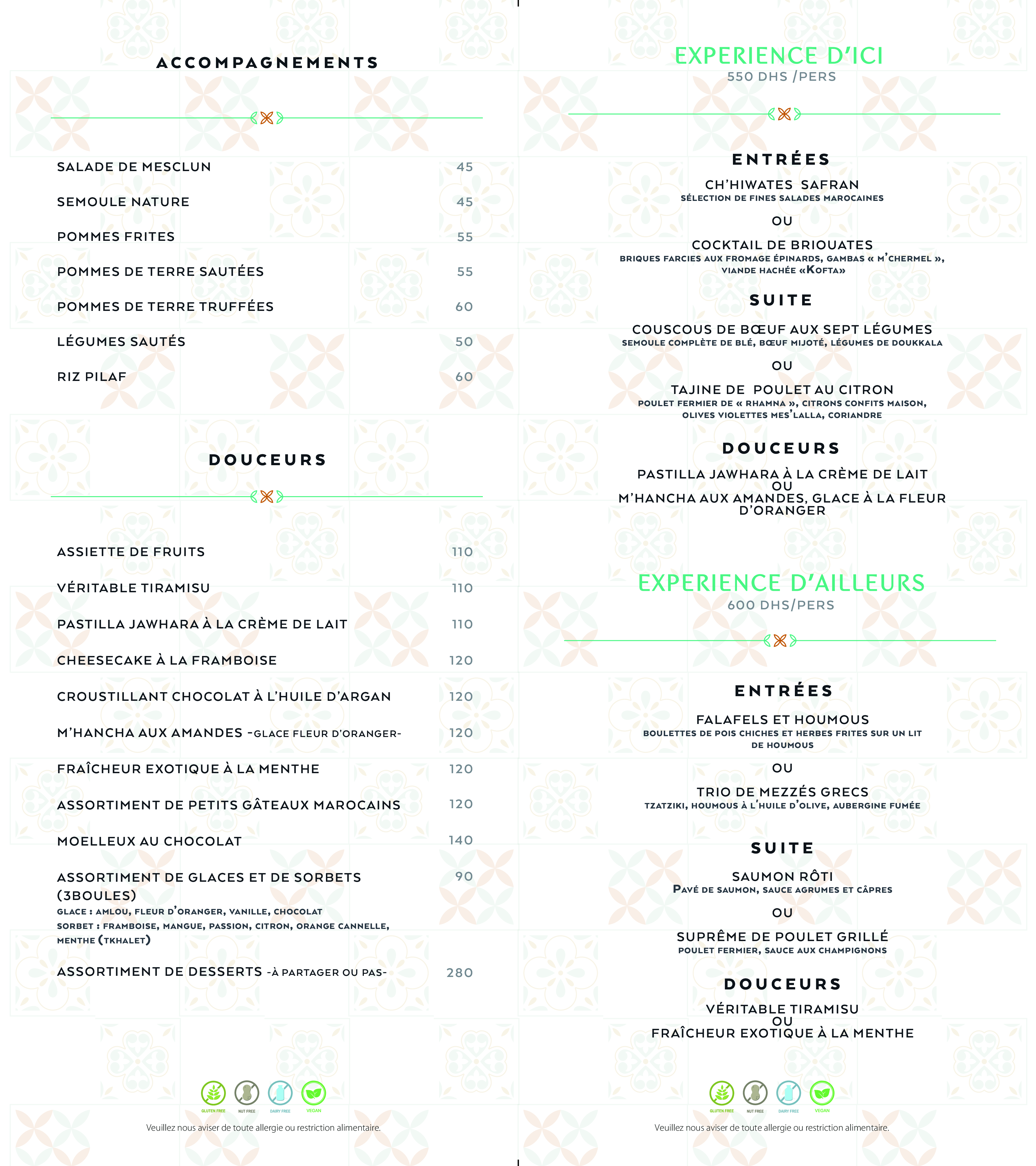 Safran by Koya menu page 3