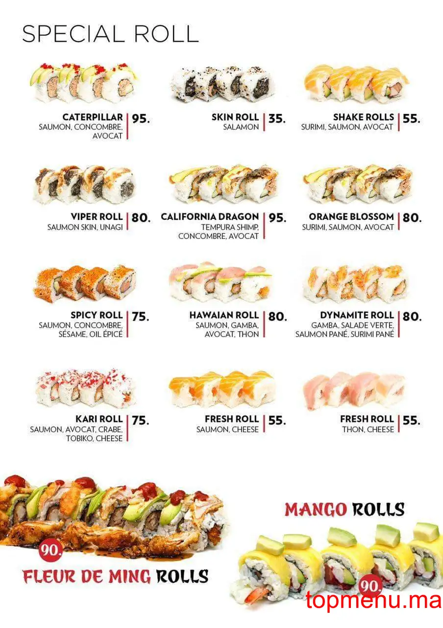 Sushi Fleur De Ming Tamraght menu page 4