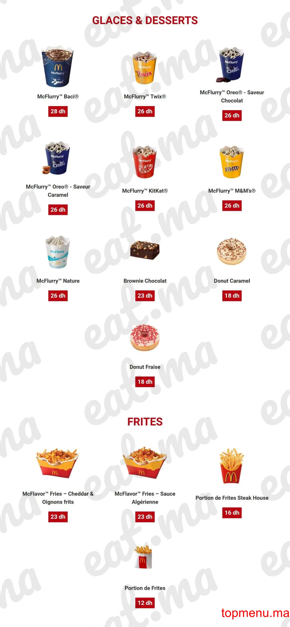 McDonald’s Marjane menu page 6