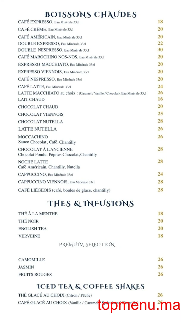 Julia D coffee menu page 1