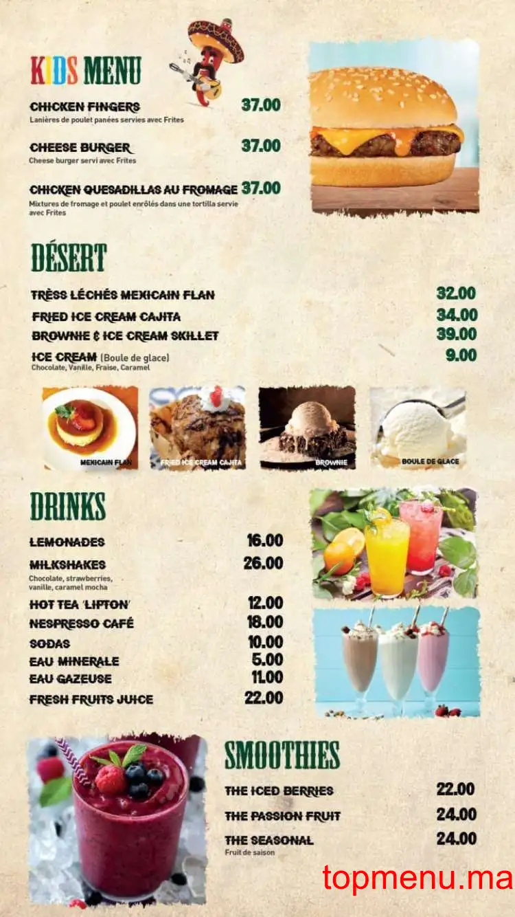 Rancheros menu page 3