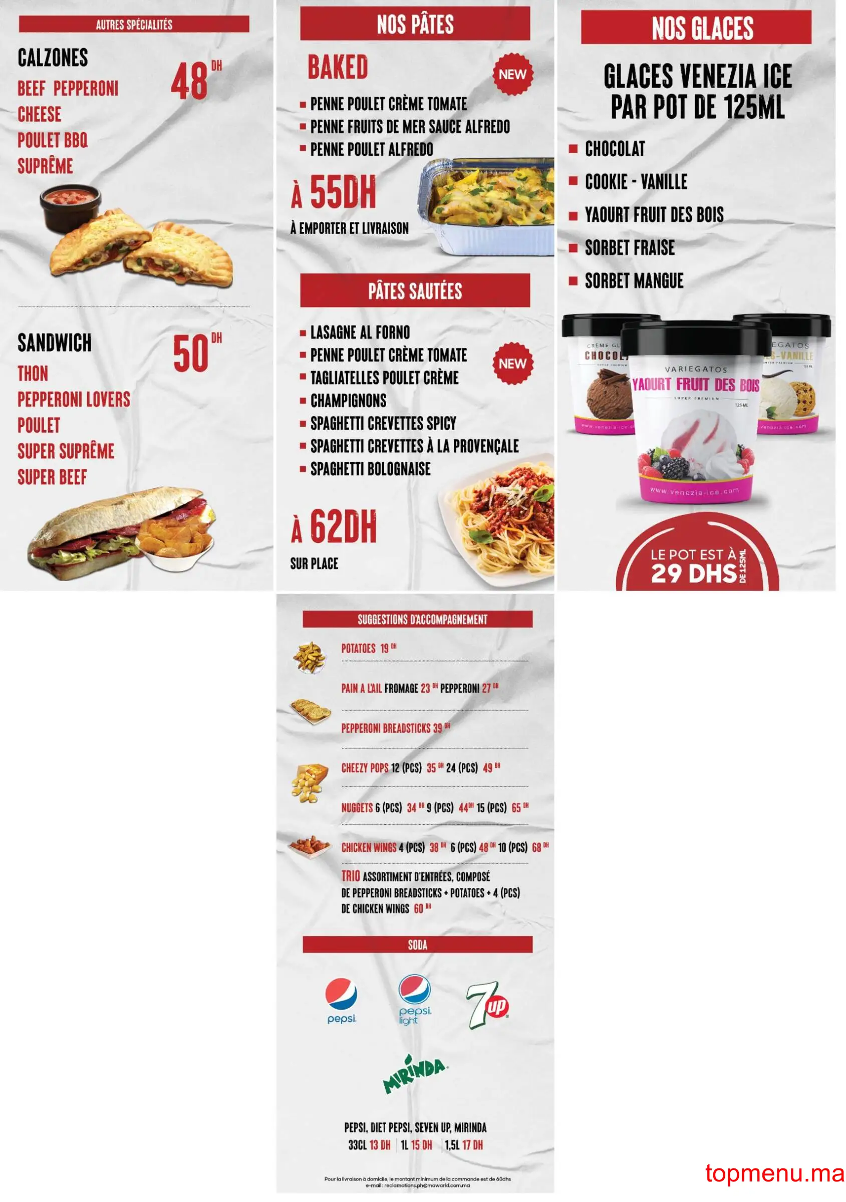 Pizza Hut Bd des FAR menu page 3