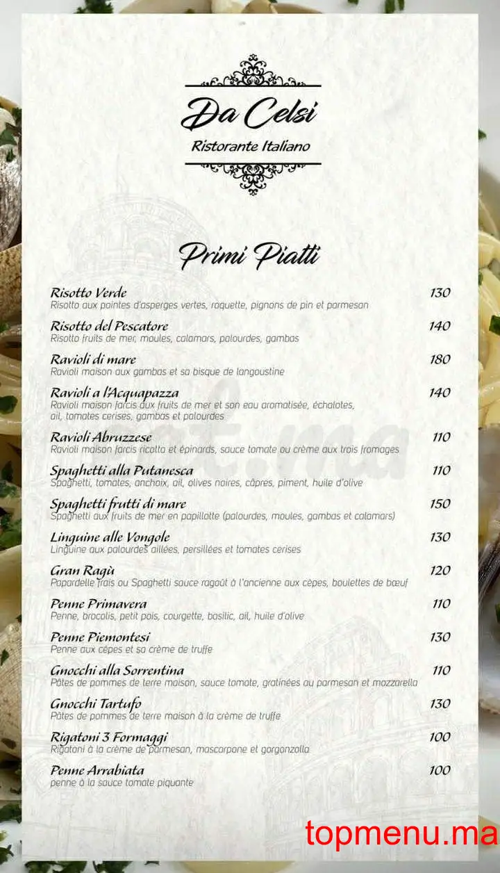 DA CELSI menu page 5