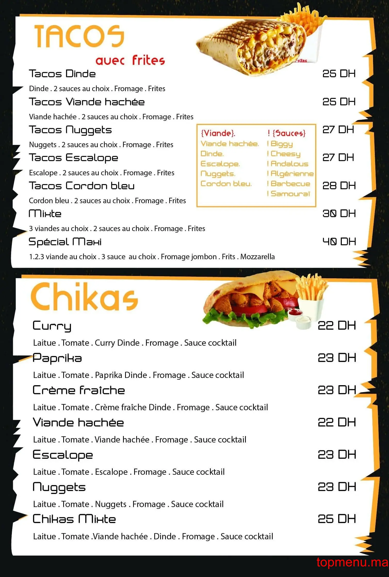 O’Snack menu page 4