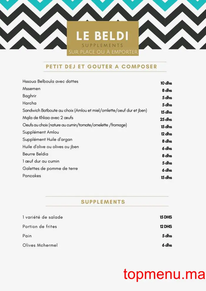 Le Beldi menu page 2