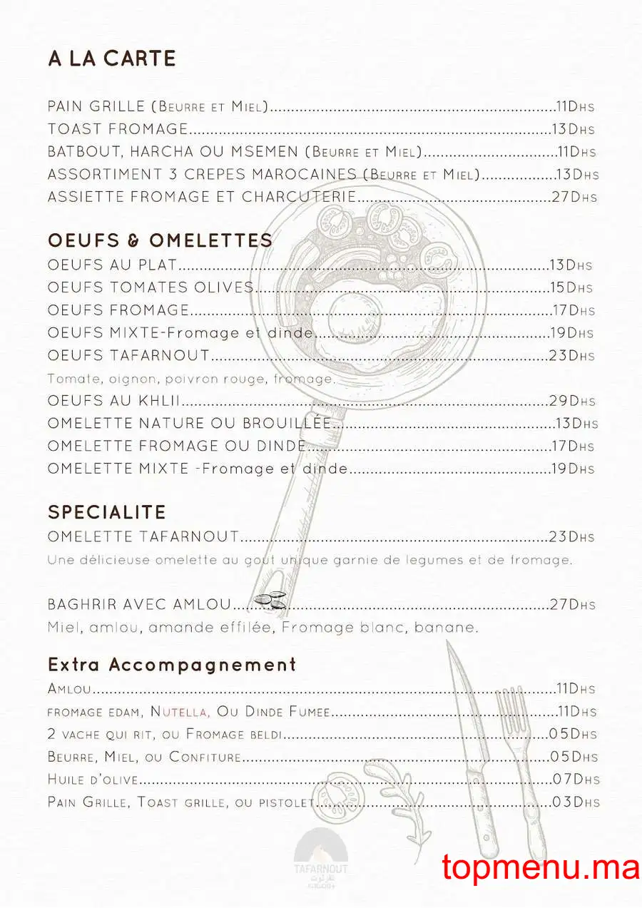 Tafarnout menu page 2