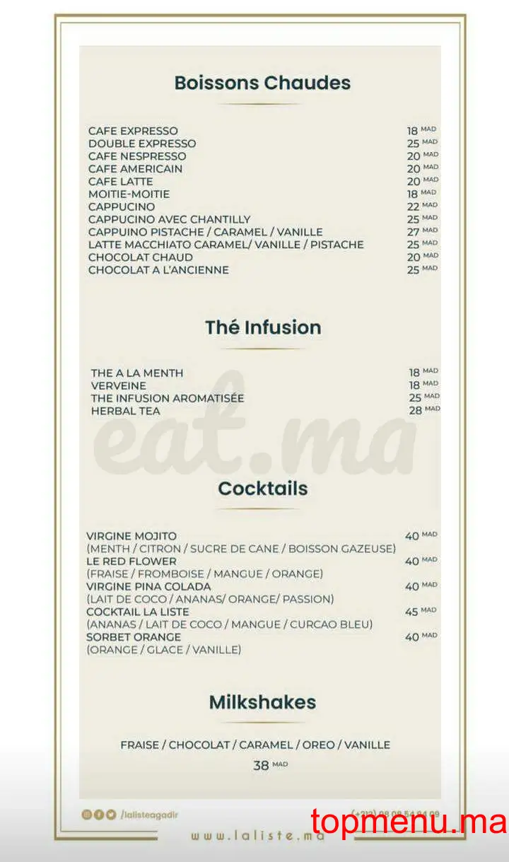 La liste Agadir menu page 7