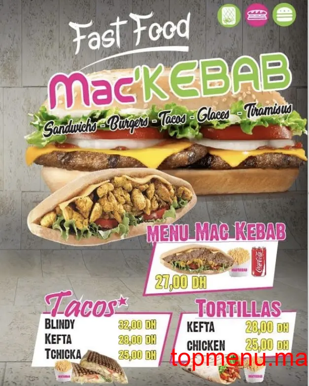 Mac’Kebab menu page 1