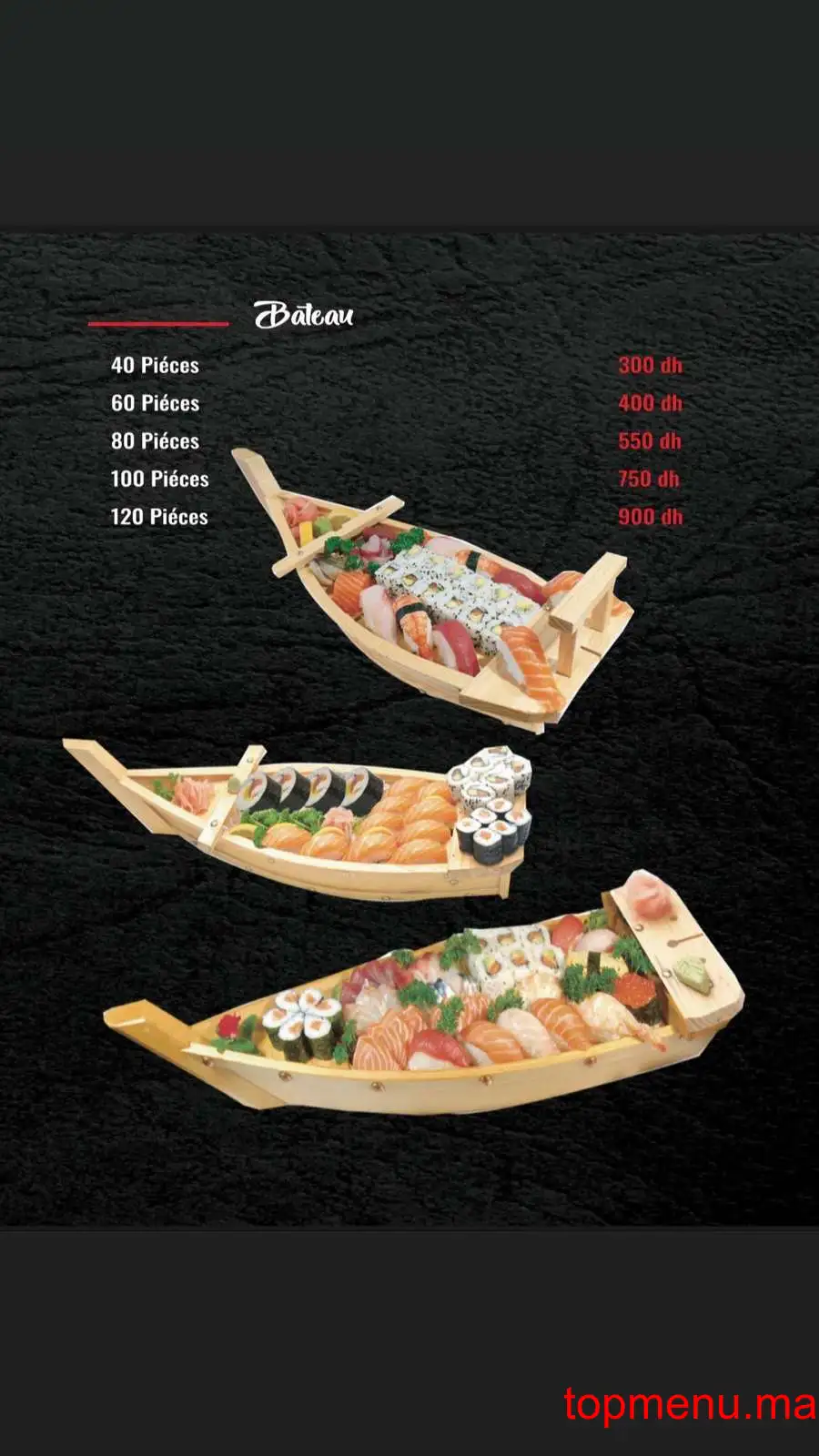 Tori sushi menu page 1