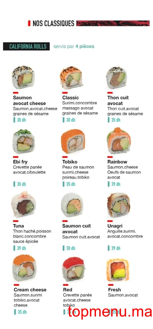 Soma Sushi menu page 8