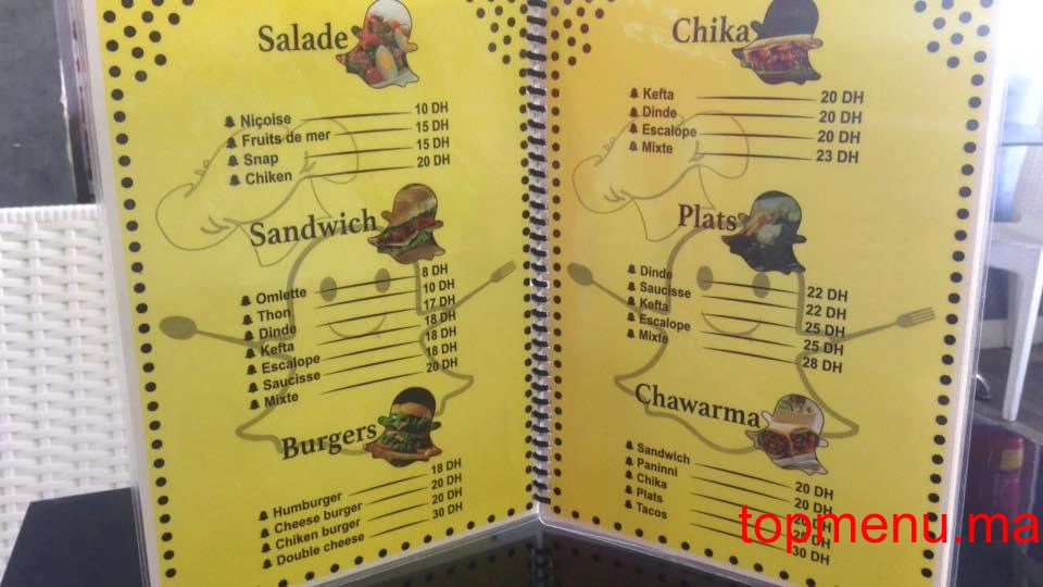 Snap Tacos menu page 2