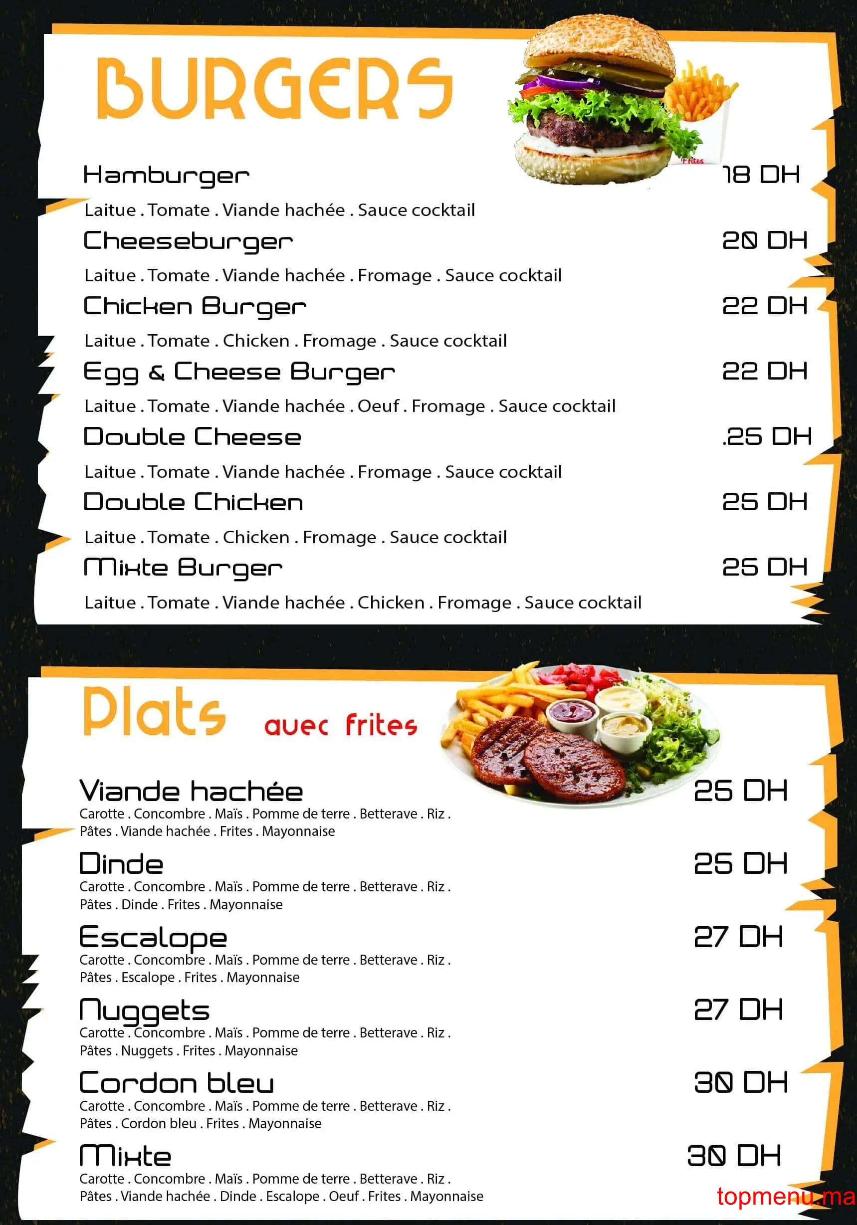 O’Snack menu page 5