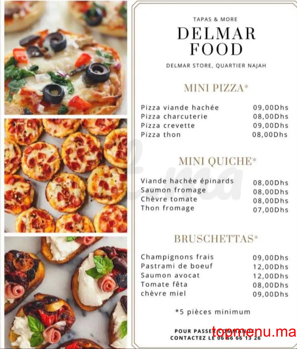 Delmar food menu page 2