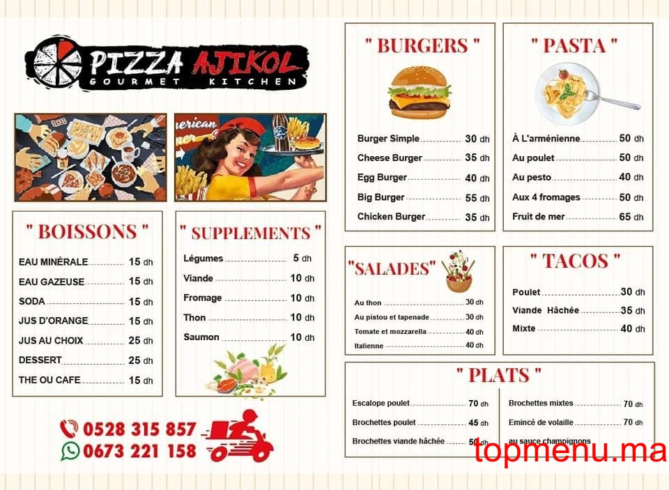 Pizza Ajikol menu page 3