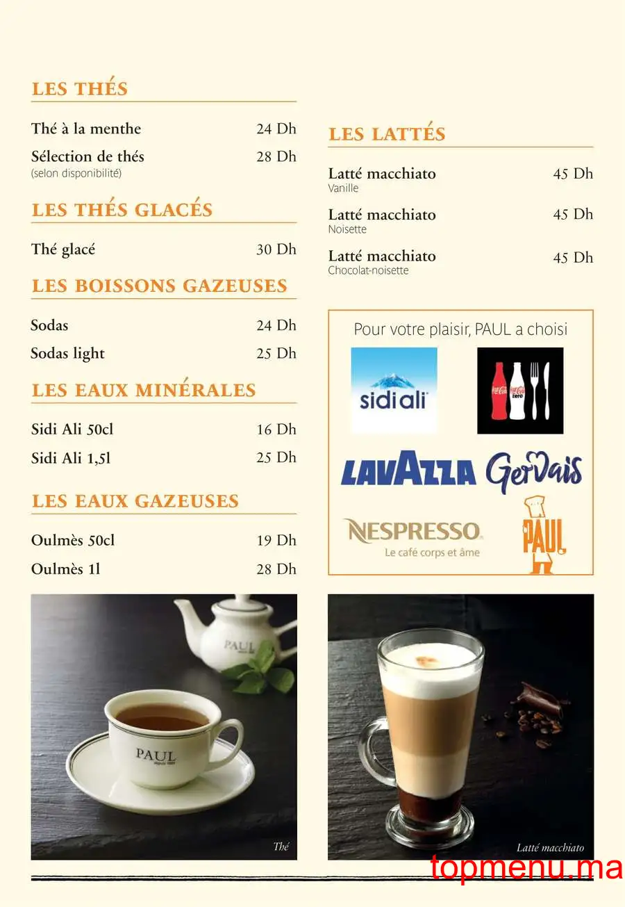 Paul Aéroport menu page 15