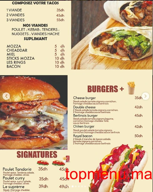 Le Berlinois menu page 2