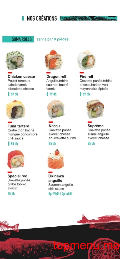 Soma Sushi menu page 11