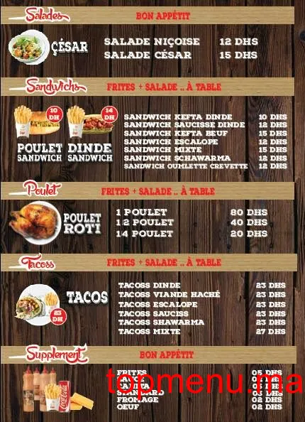 Berrad Food menu page 1