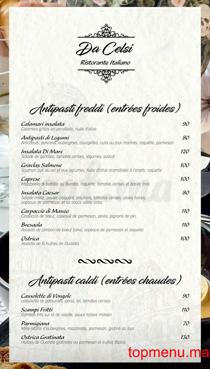 DA CELSI menu page 3