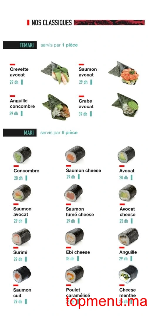 Soma Sushi menu page 6