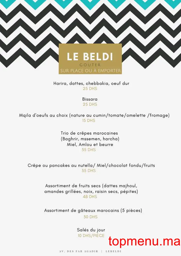 Le Beldi menu page 5