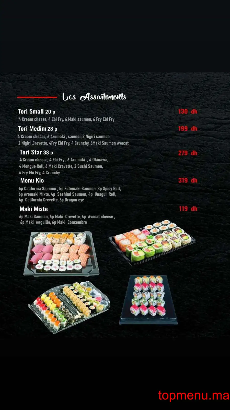 Tori sushi menu page 12