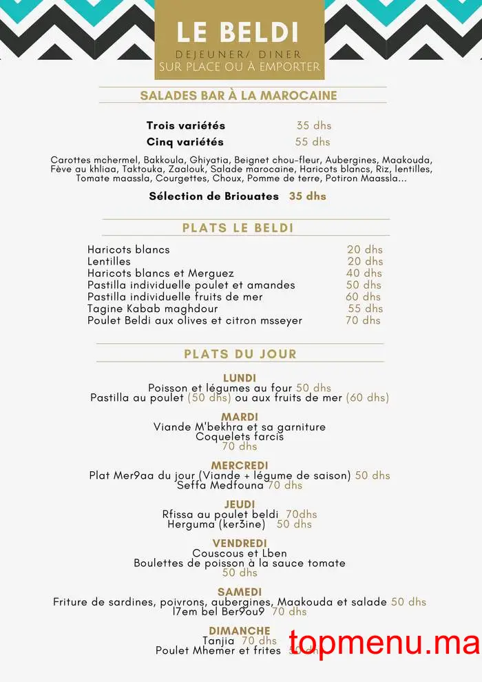 Le Beldi menu page 3