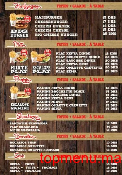 Berrad Food menu page 2