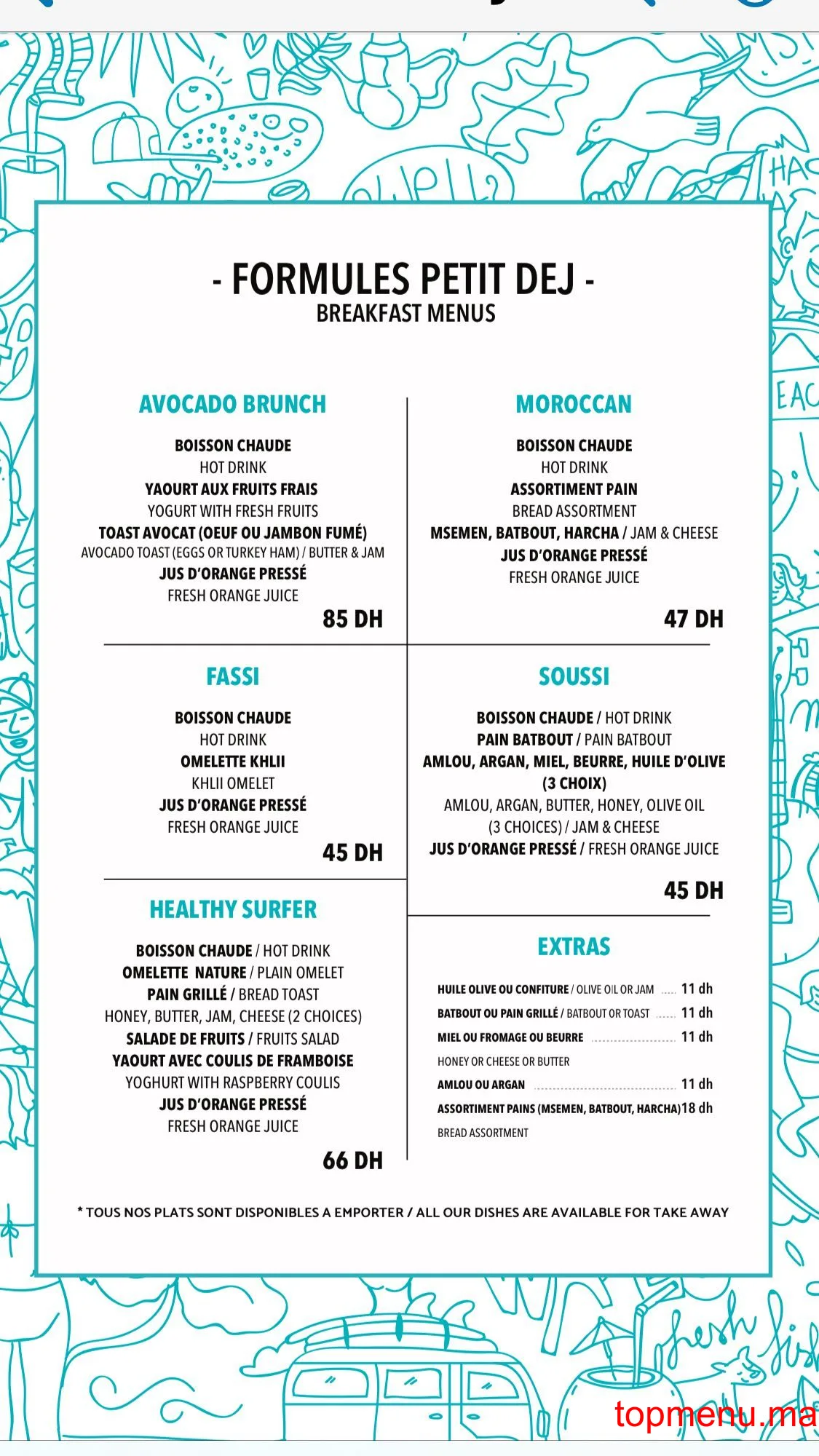 Windy Bay menu page 2