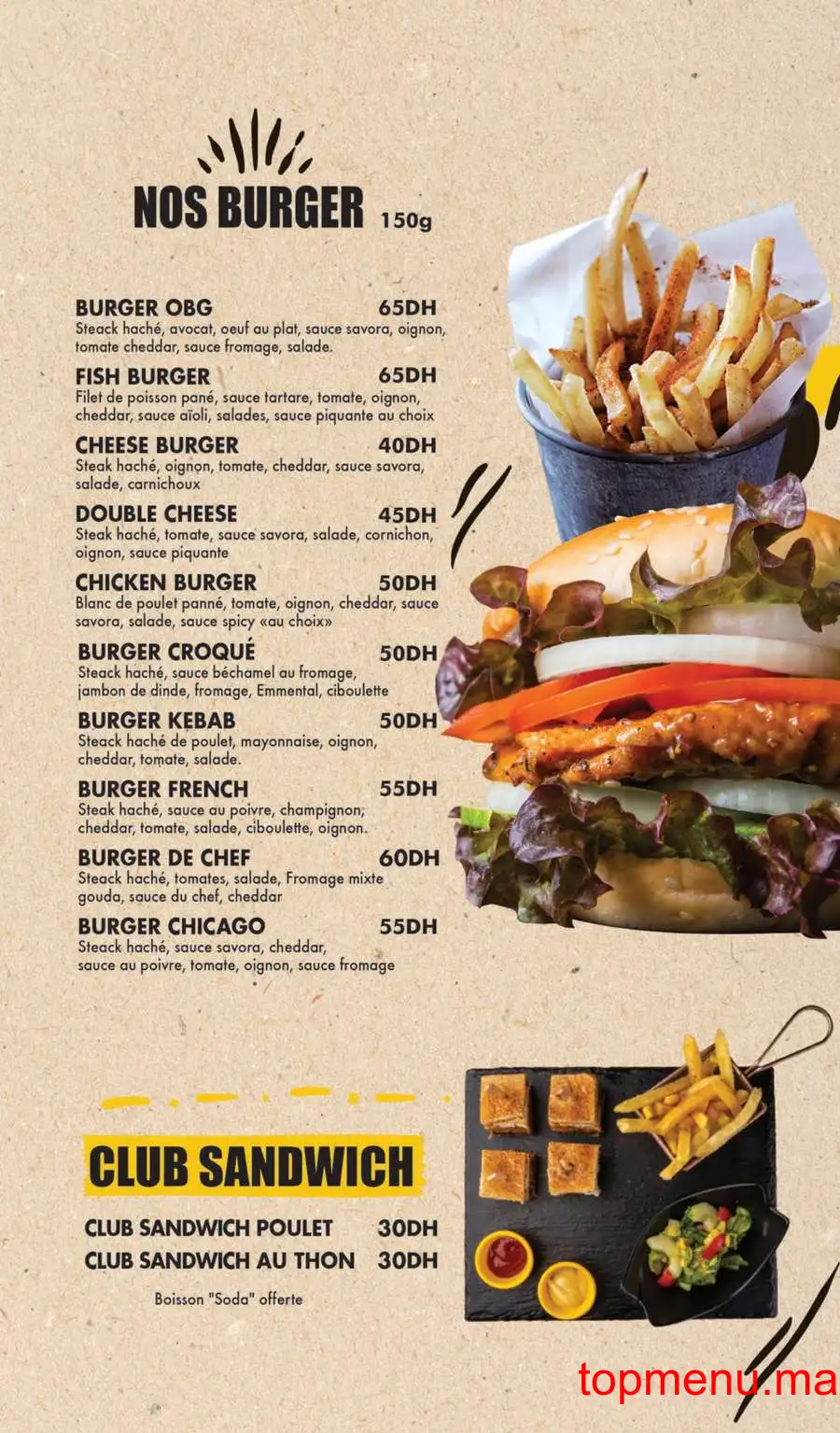 Original Burger Grill menu page 2