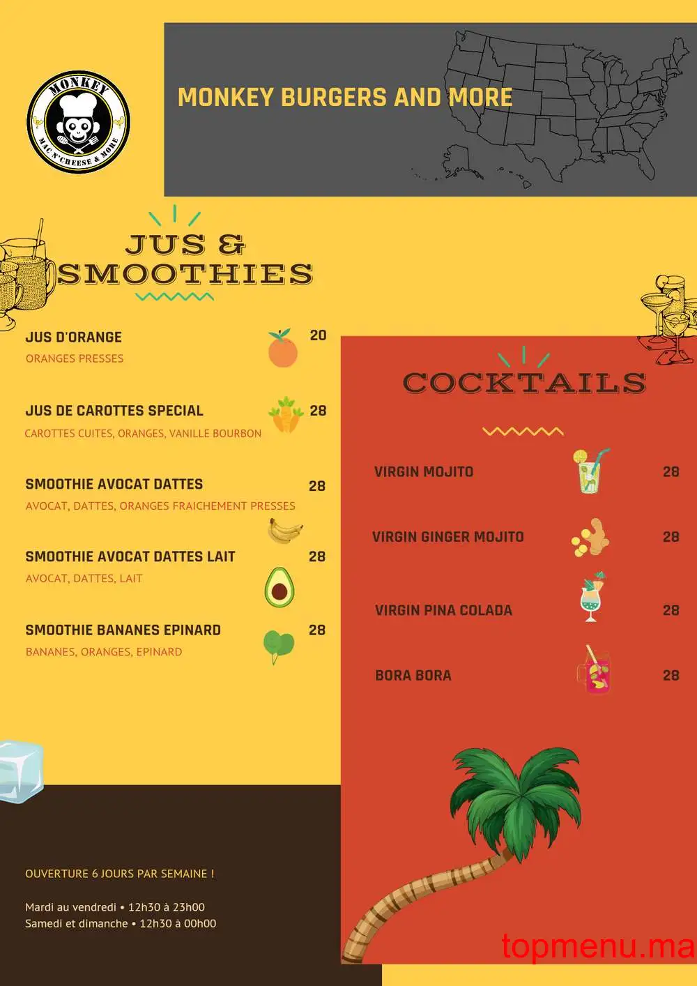 Monkey burgers & more menu page 3