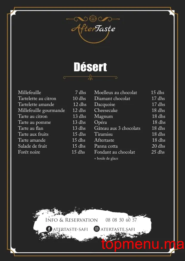 Aftertaste menu page 5