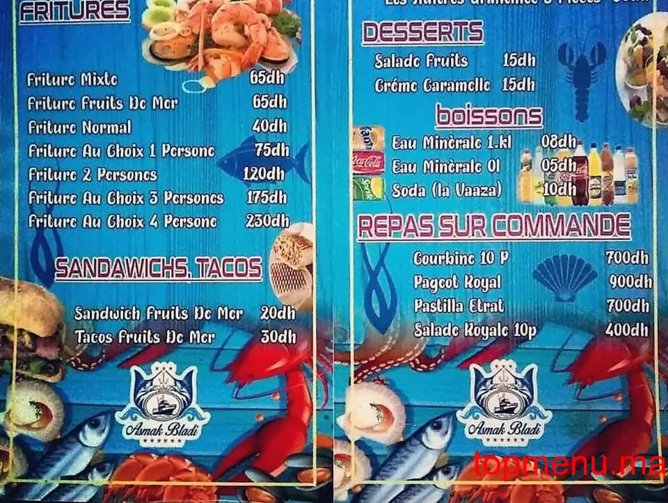 Bahri Fish Food menu page 2