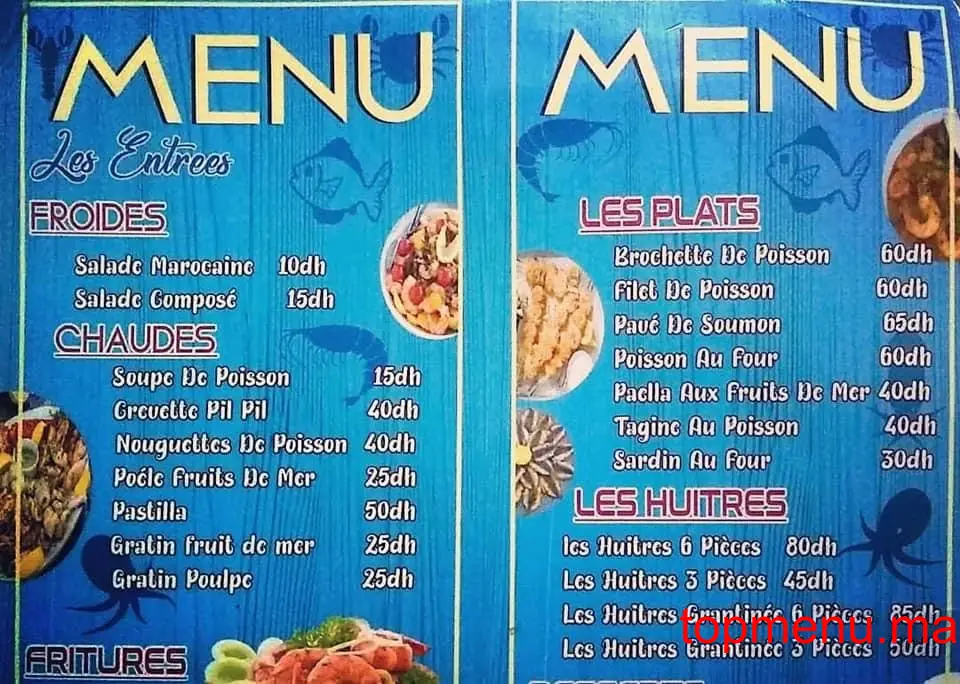 Bahri Fish Food menu page 1