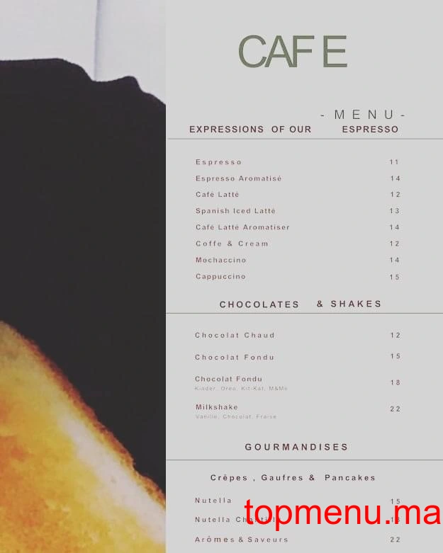 Arômes & Saveurs menu page 1