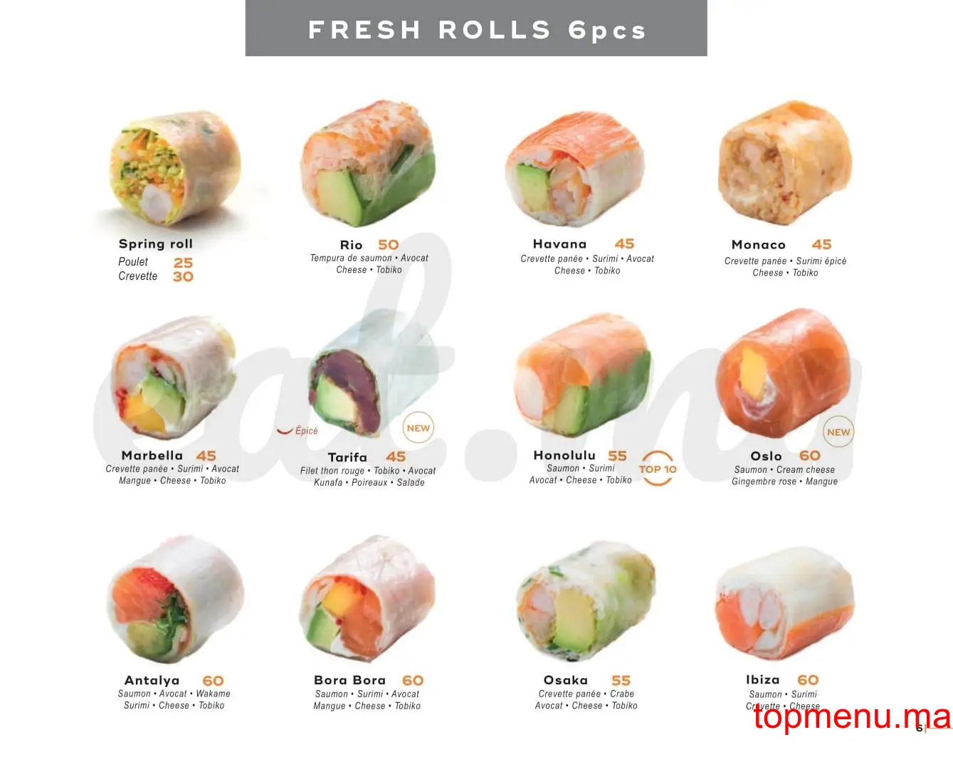 Sushiclub Marina menu page 6