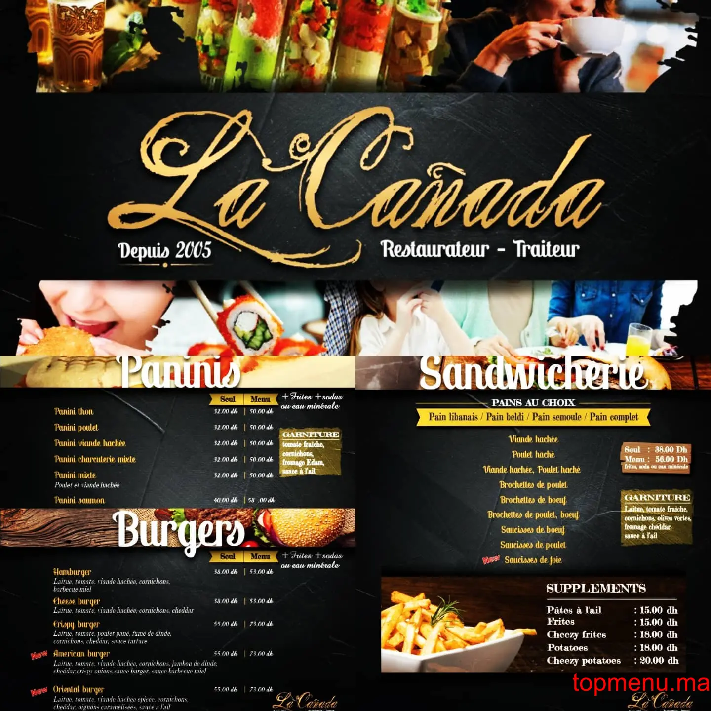 Lacañada Café Restaurant menu page 1