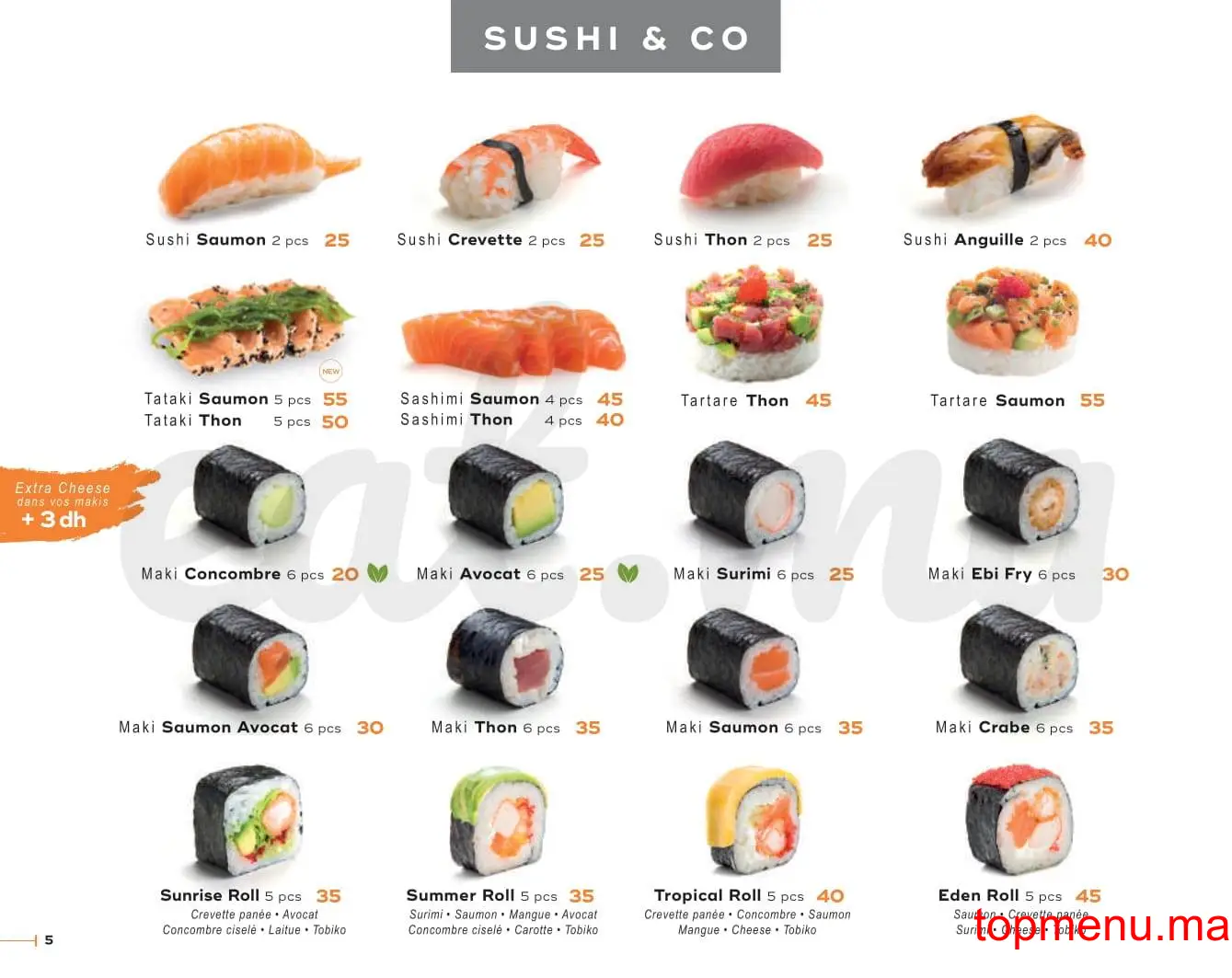 Sushiclub Dar Bouazza menu page 5