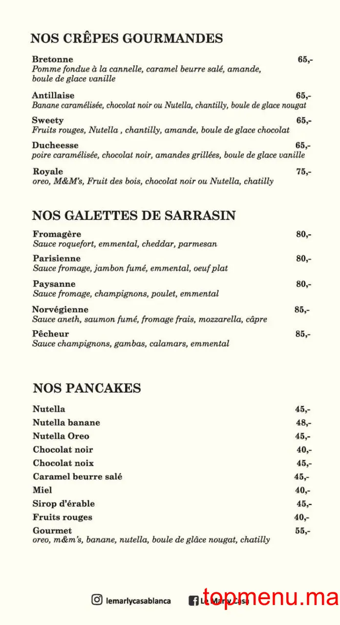 Le Marly menu page 2