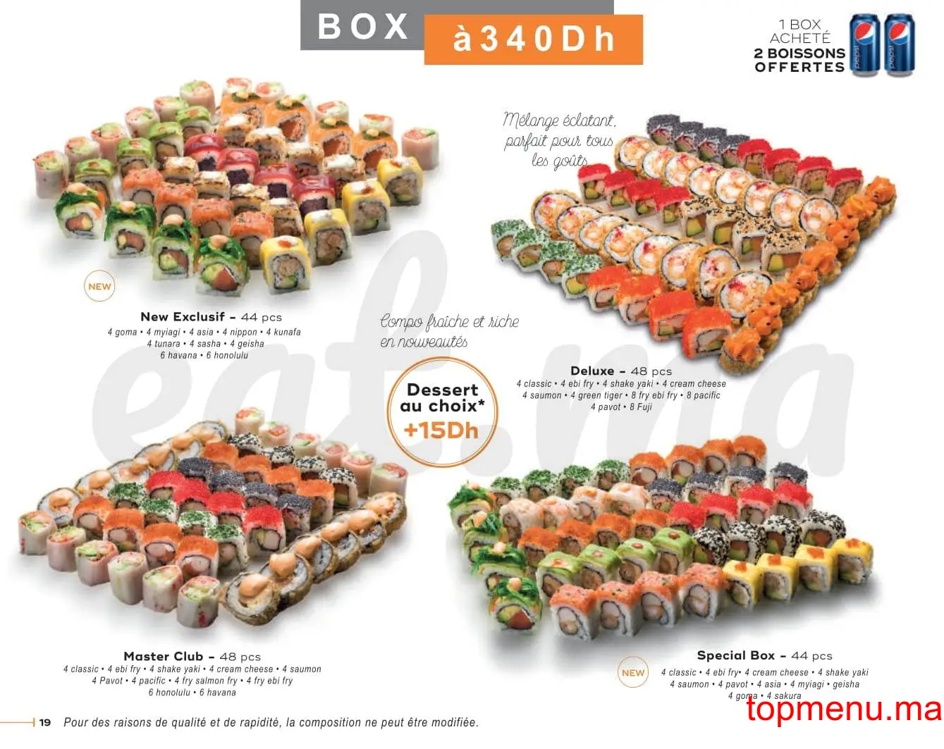 SushiClub Californie menu page 19