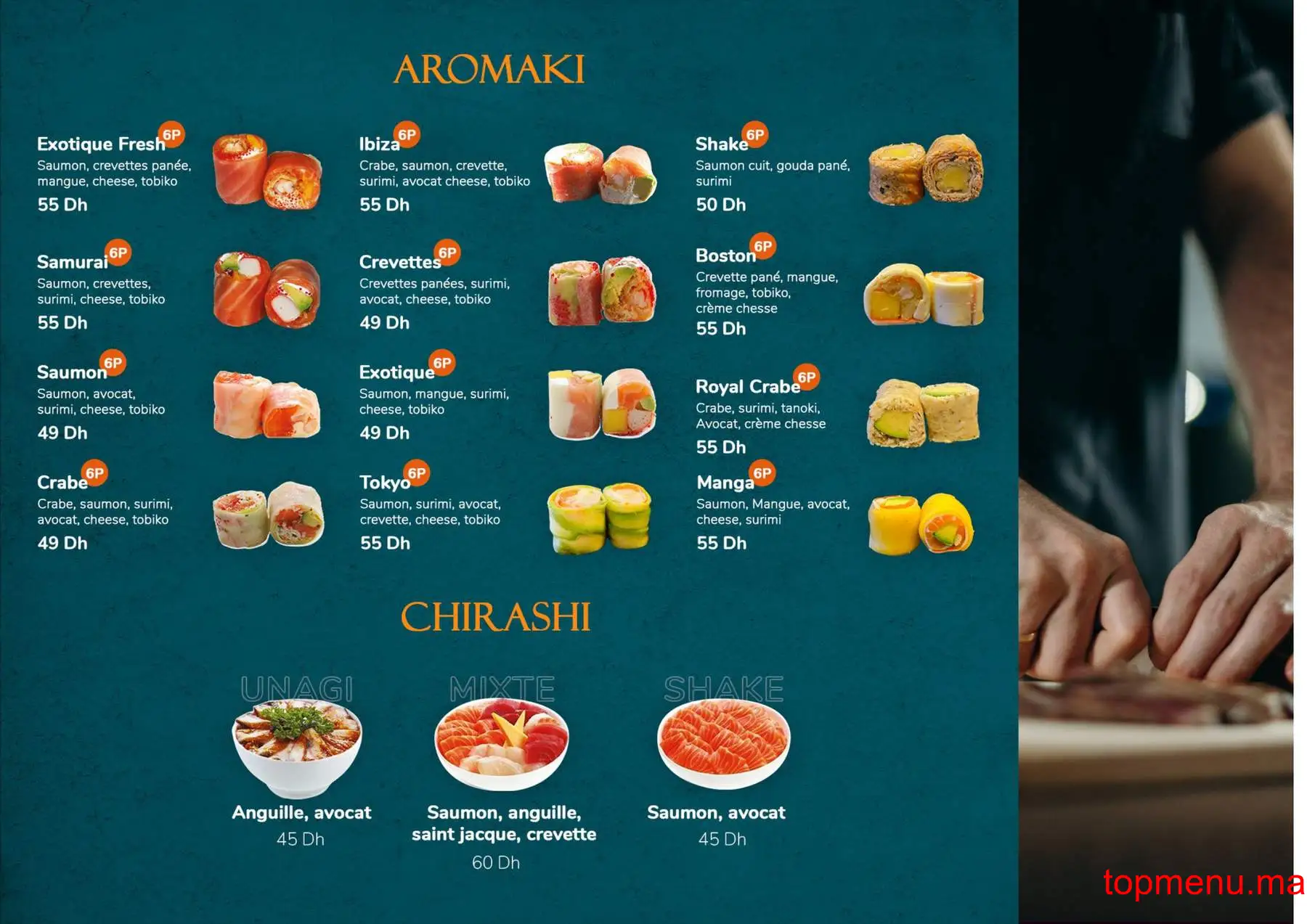 Salmon Sushi menu page 5