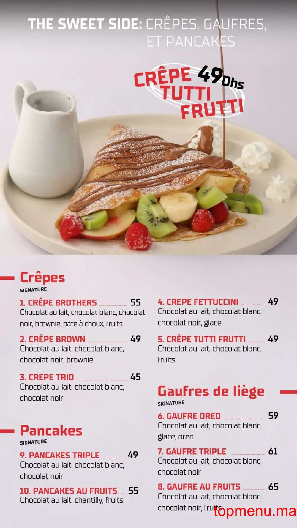 Brothers Crêpes & Café menu page 3