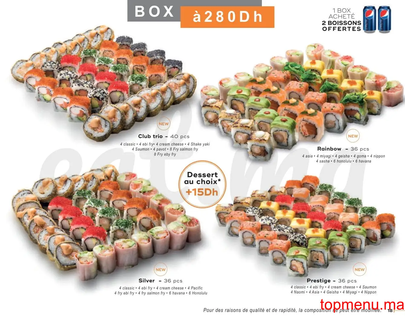 SushiClub Californie menu page 18