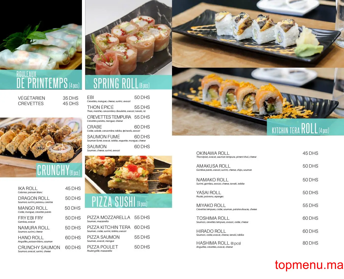 Kitchin Tera menu page 3