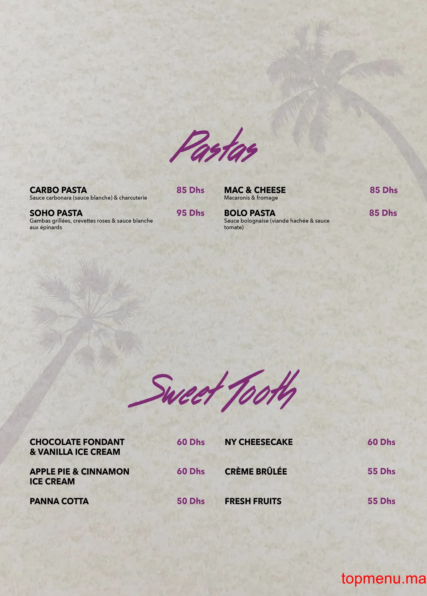 Haïstee – US Restaurant Lounge menu page 1