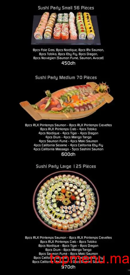 Sushi Box menu page 8