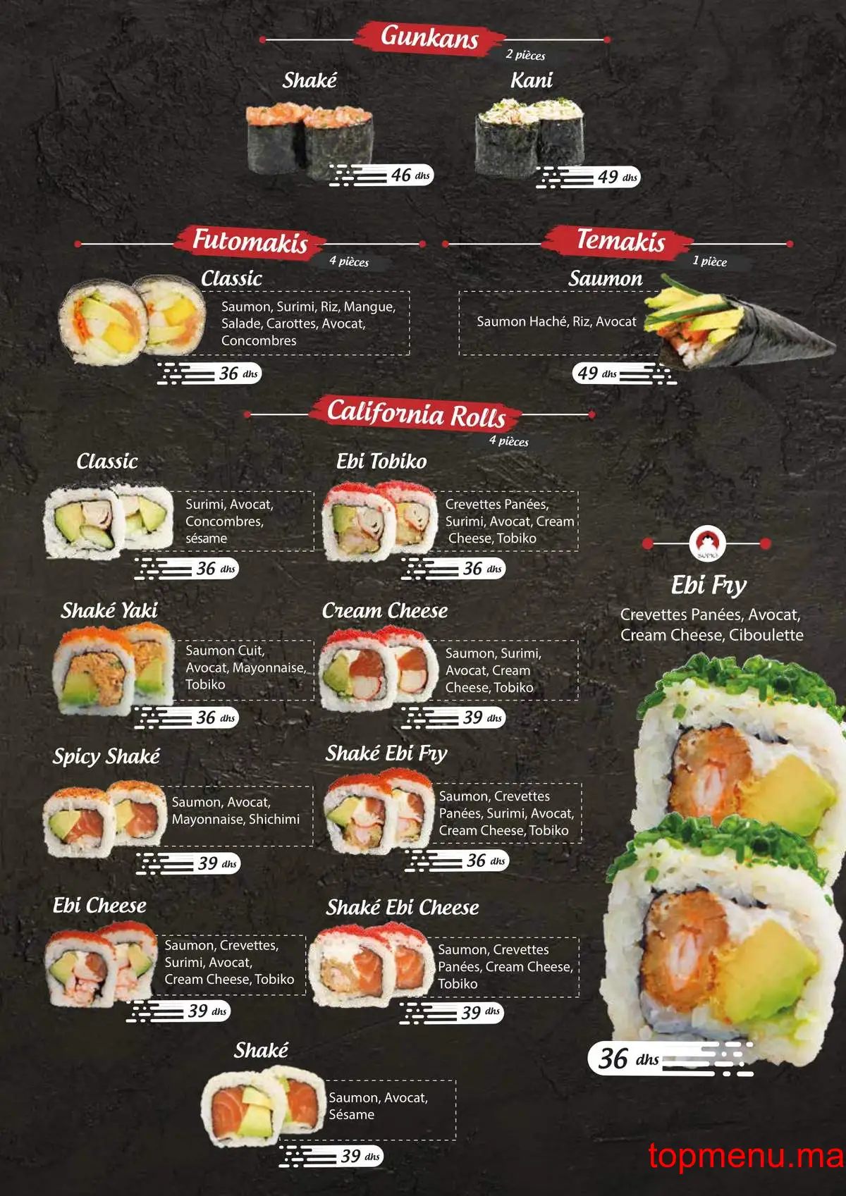 Sumo sushi menu page 18