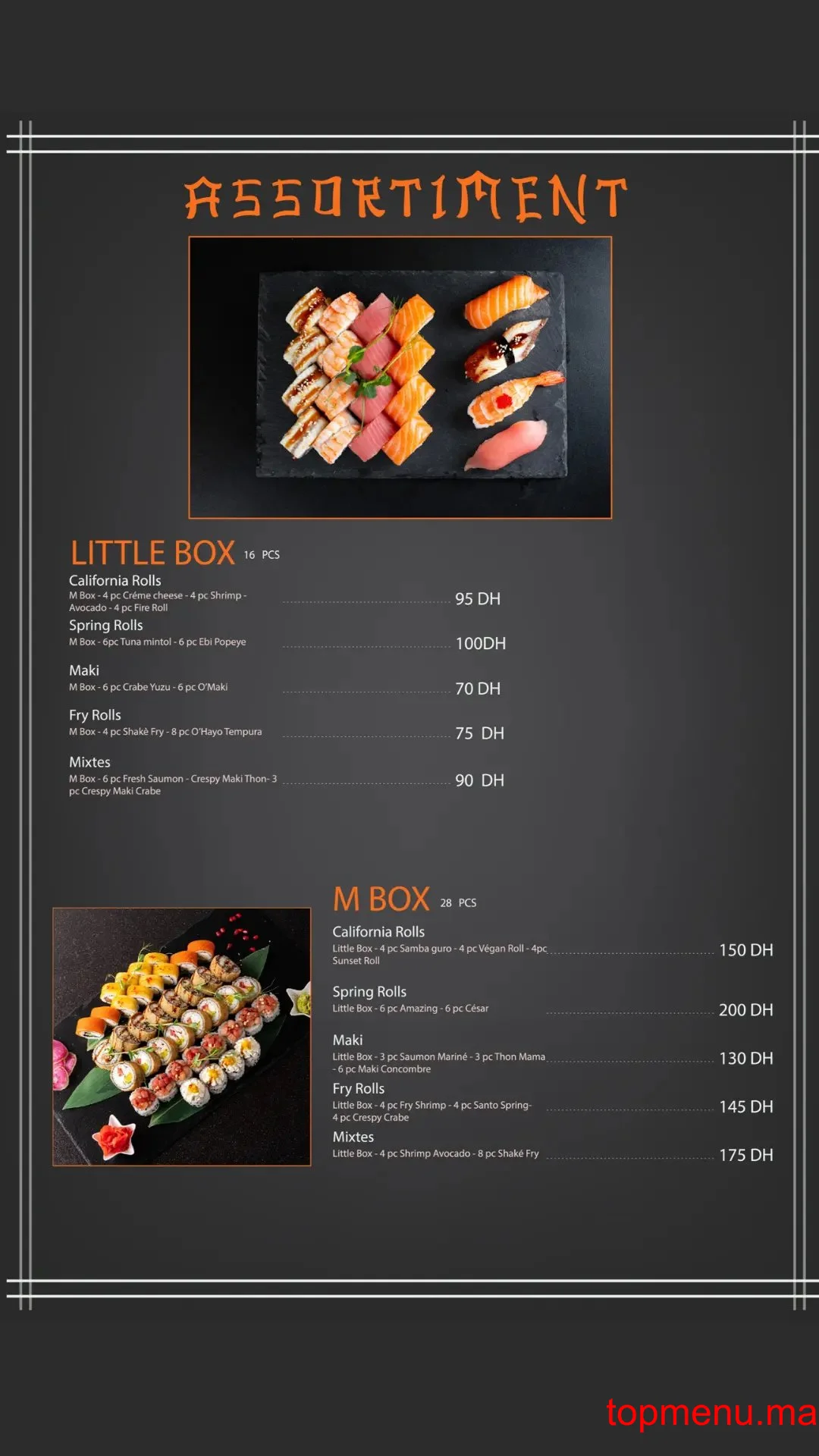 Go Sushi menu page 11